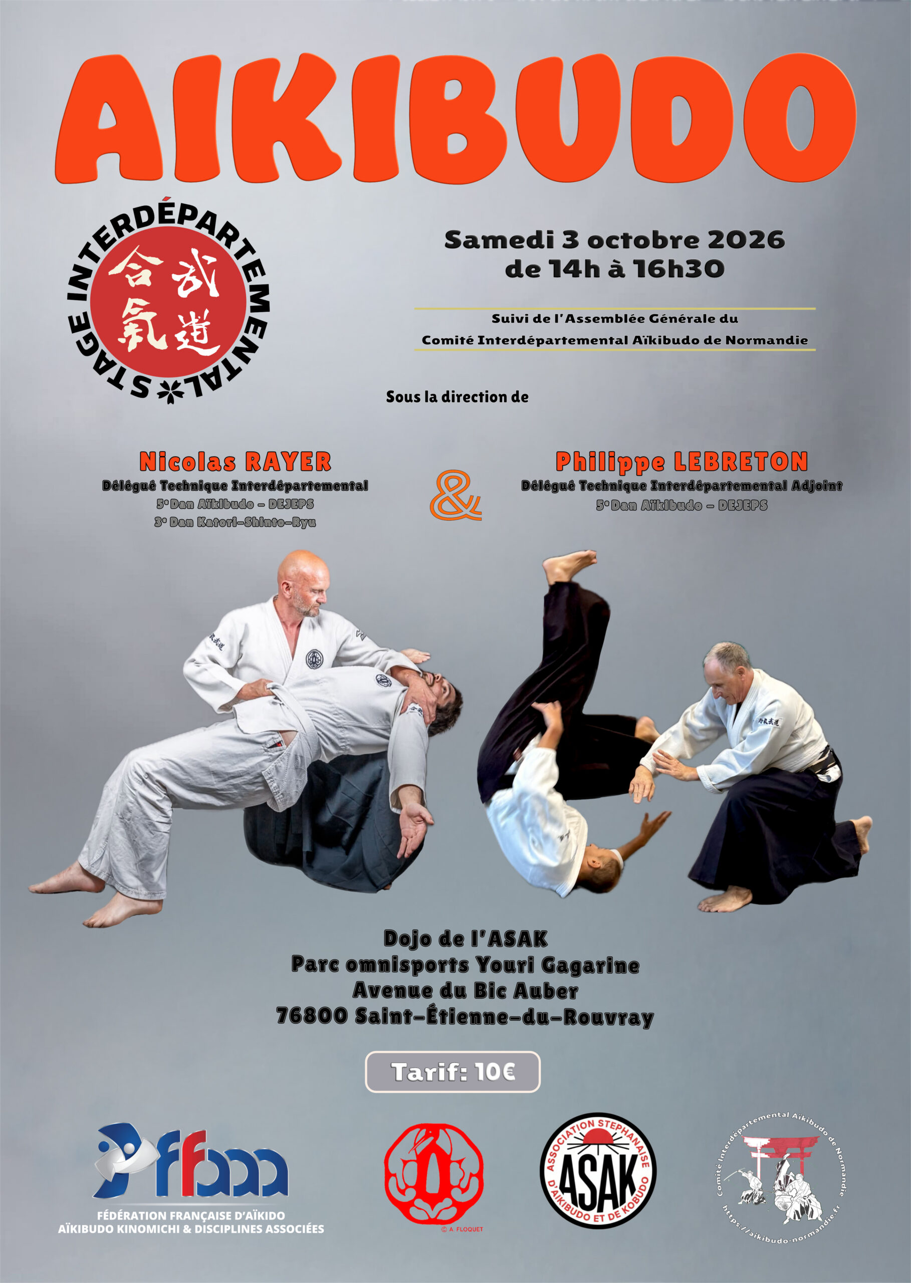 Stage Aikibudo Saint Étienne du Rouvray 3-10-2026